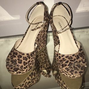 Torrid cheetah print wedges